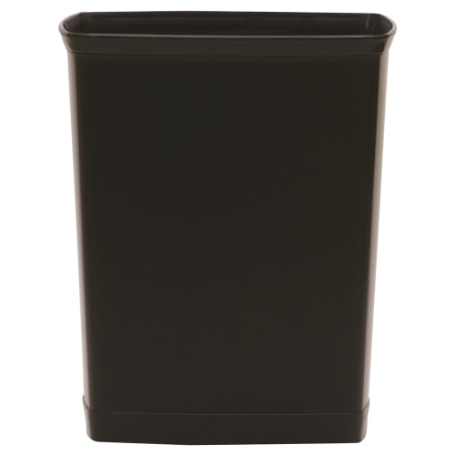 Design Line Wastebasket, 7 Quart Rectangular, Black